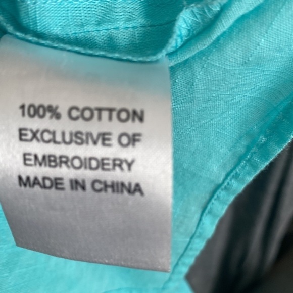 Lilly Pulitzer Elina Cotton Slub Tunic Embroidered Detail - Picture 9 of 10